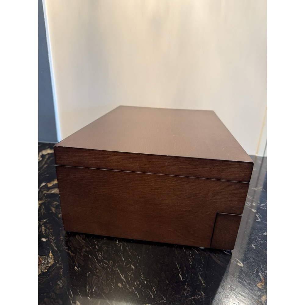 REED AND BARTON Mahogany Ornate Silver Flatware Jewelry STORAGE CHEST BOX - Picture 6 of 7